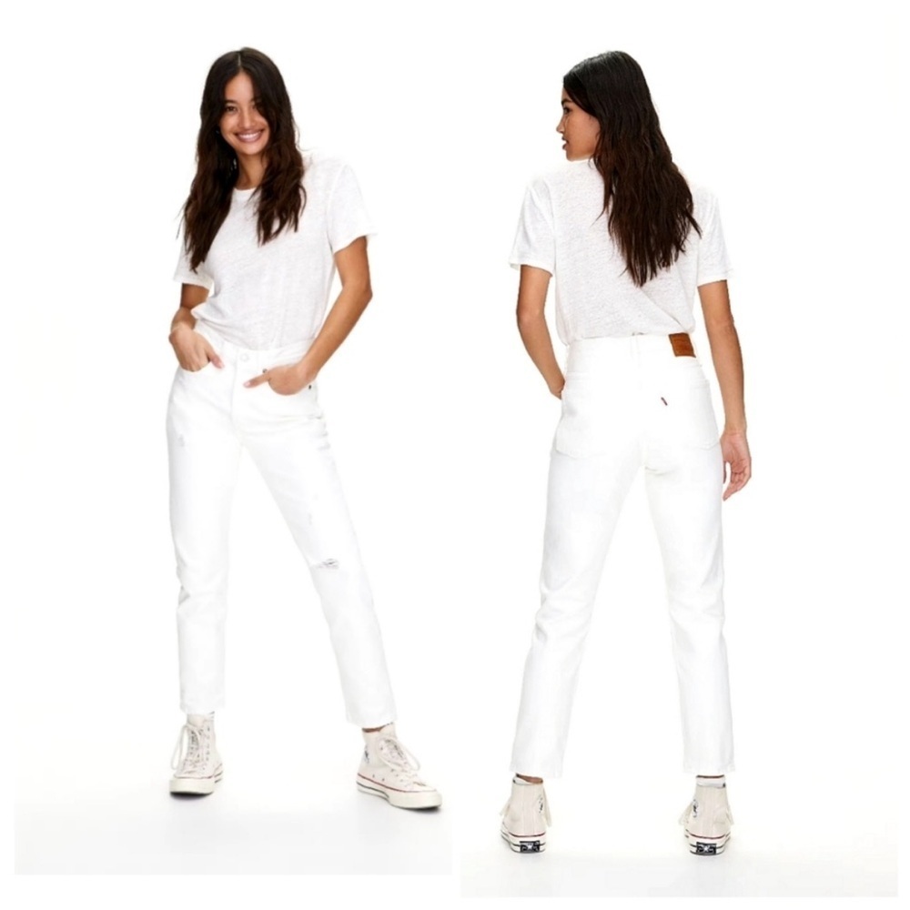 Levi's White 501 S Skinny Jeans Classic Style W26 L28!!!